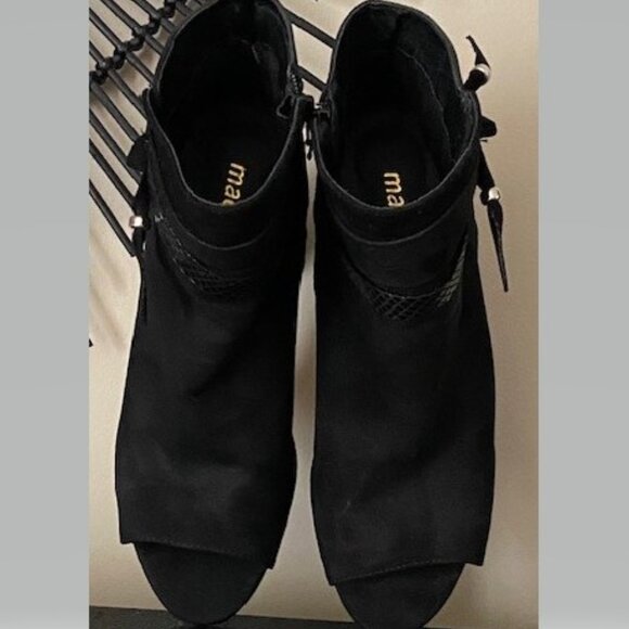 Madden Black Open Toe Ankle Booties - Picture 2 of 4